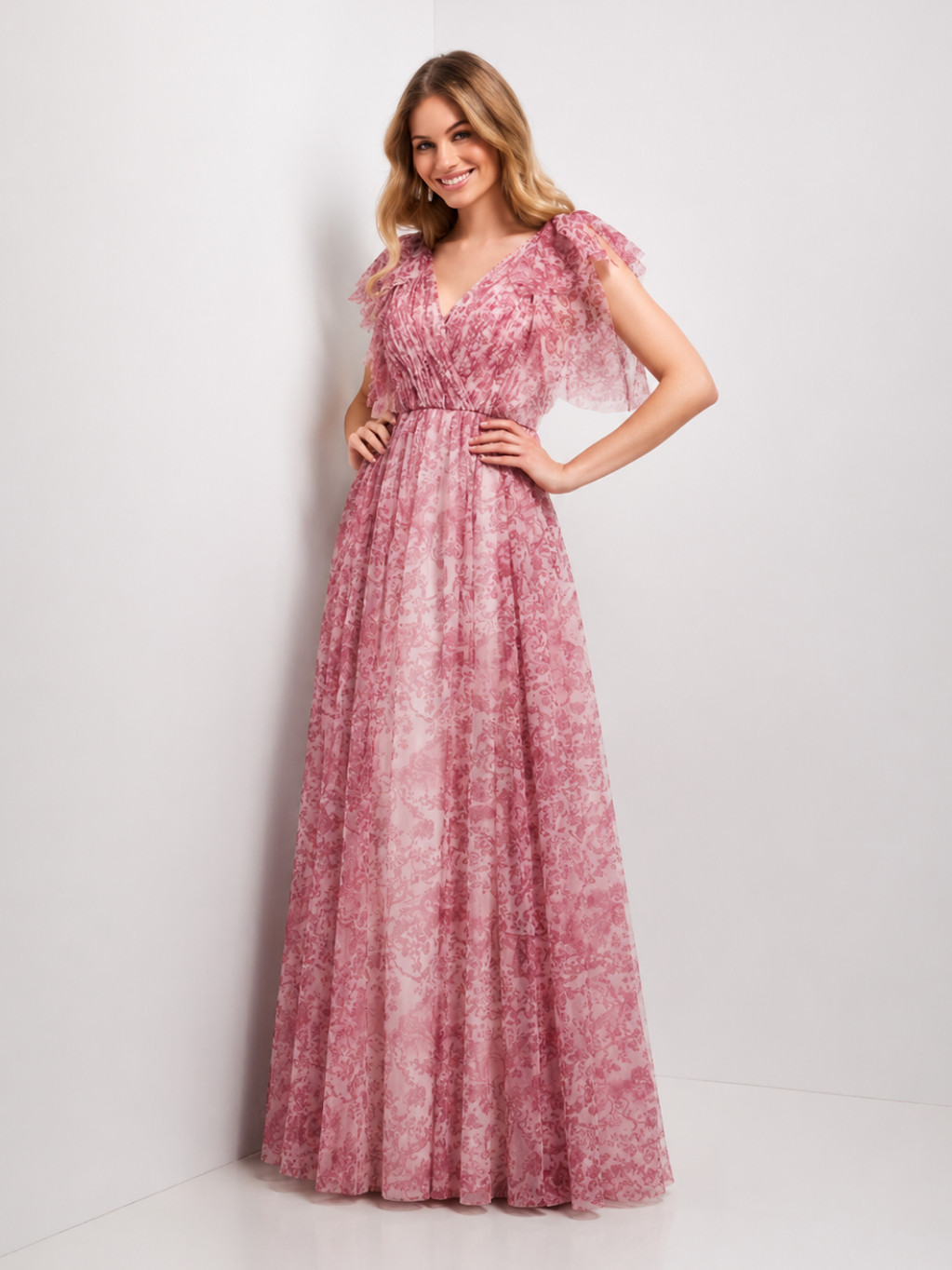 3928 red/ivory print
