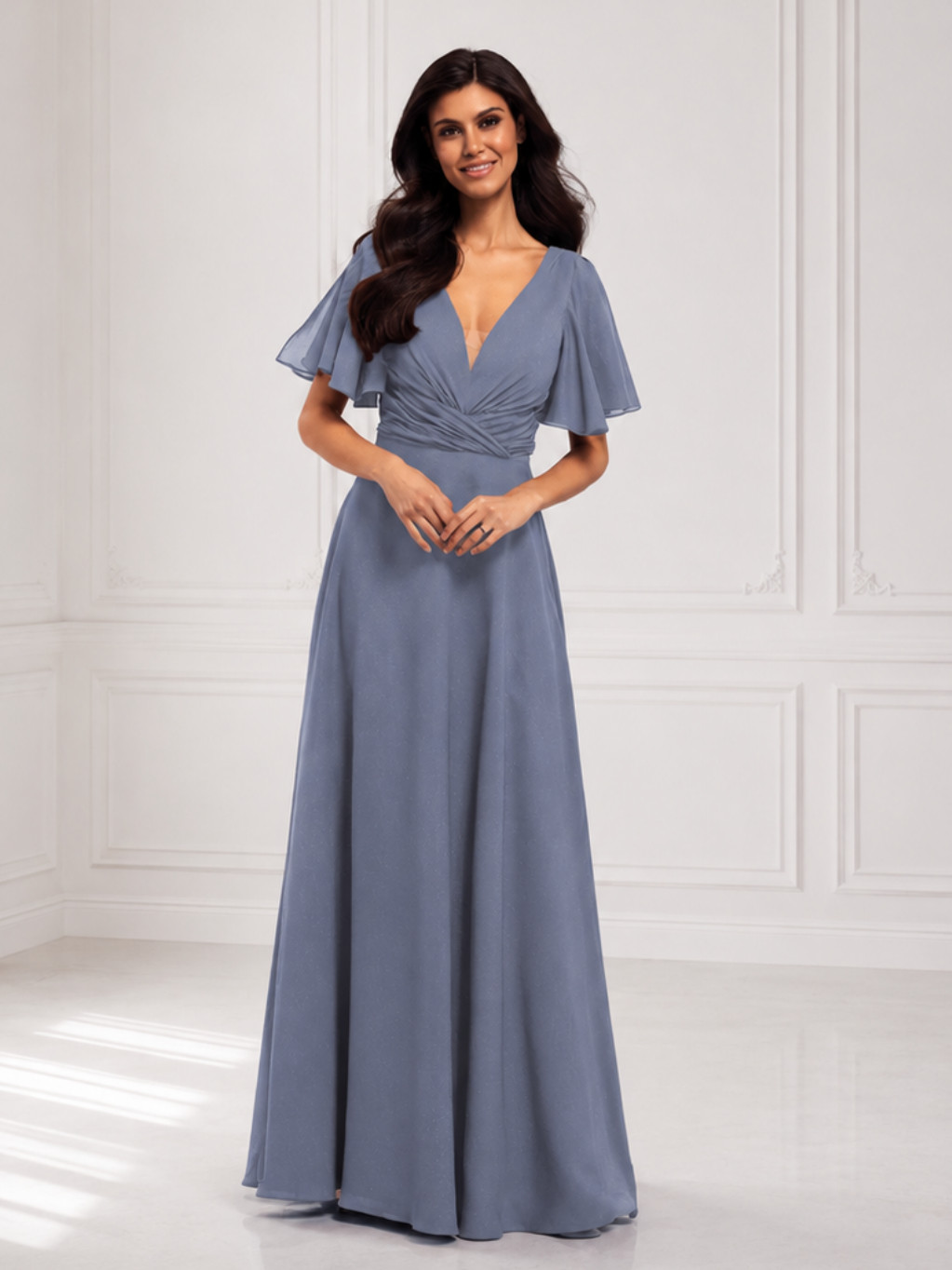 5424 dusty blue glitter